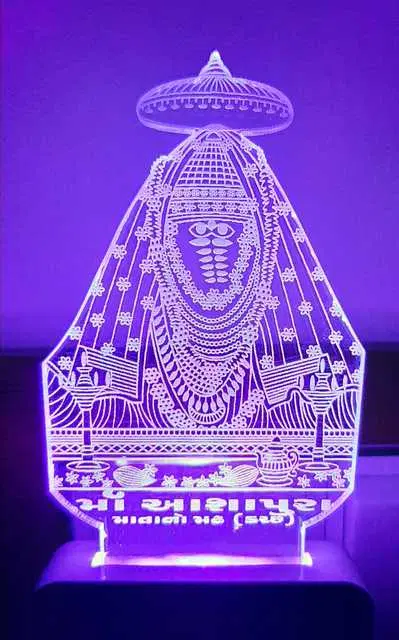 Plastic 7 Color Changing 3D Led Night Lamp For Living Room, Ms-063