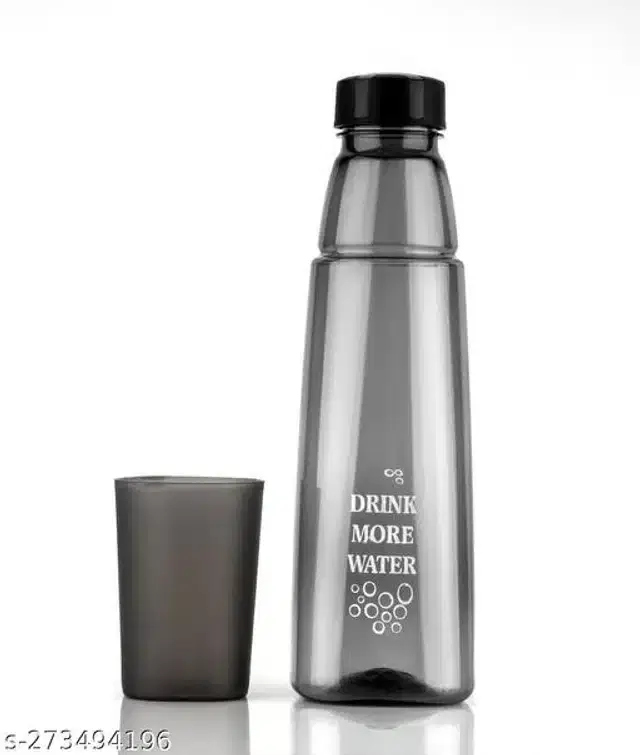 Plastic Water Bottle, Black, 1000 ml