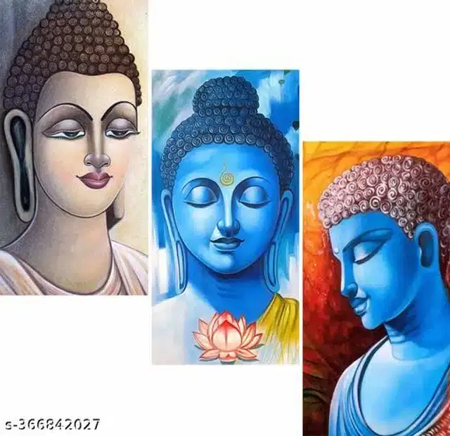 Wooden UV Coated Digital Painitings, Multicolor, 12x18 inches, Pack of 3