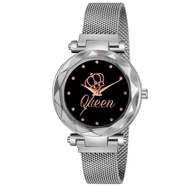 Analog Watch for Girls (Silver)