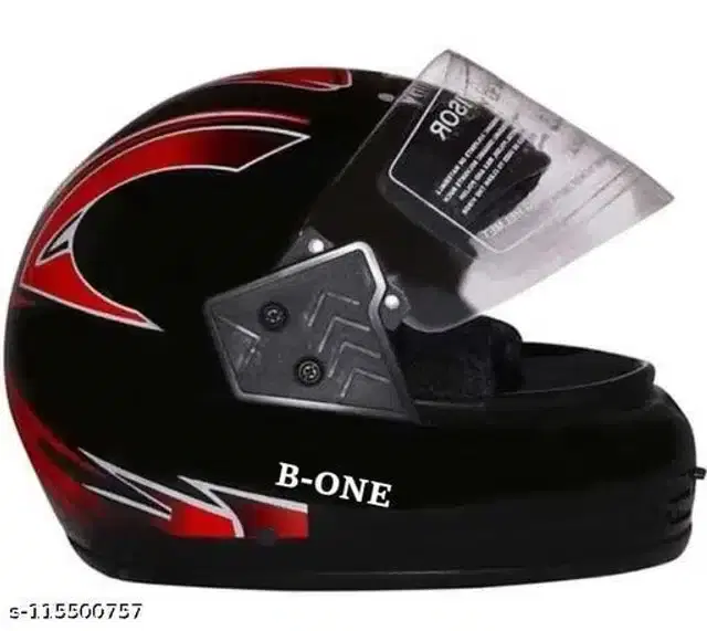 Full Face Helmet For Men, Black & Red