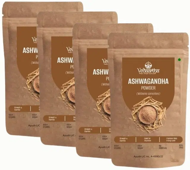 Vedaartha Ashwagandha Powder 100g ,(Pack Of 4)