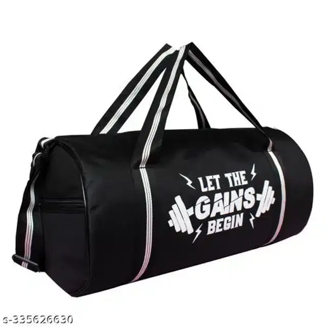 Polyester Gym Bag, Black