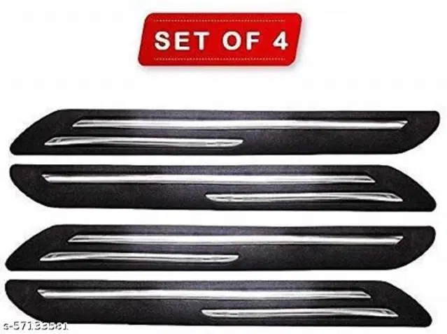 Rubber Car Bumper Protector, Black, Pack of 4