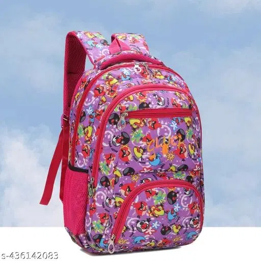 Canvas Backpack Bag, Purple