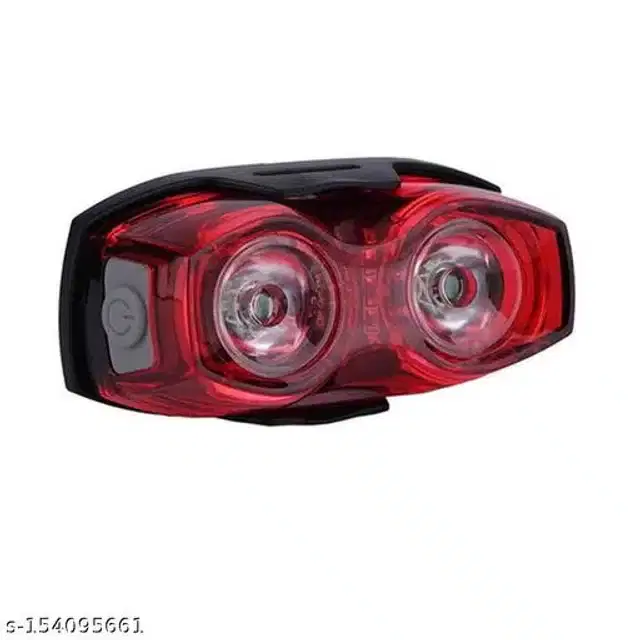 Plastic Bicycle Rechargeable LED Rear Brake Light, Black & Red