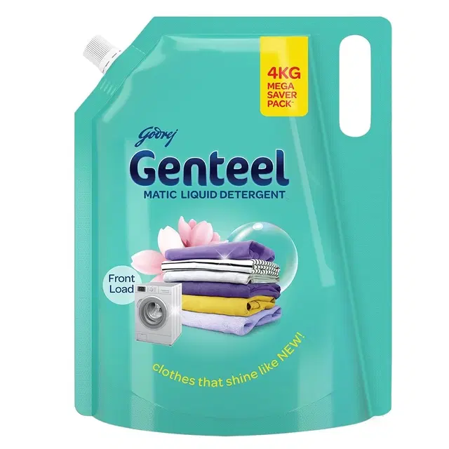 Godrej Genteel Matic Front Load Fresh Liquid Detergent 4 L (Pouch)