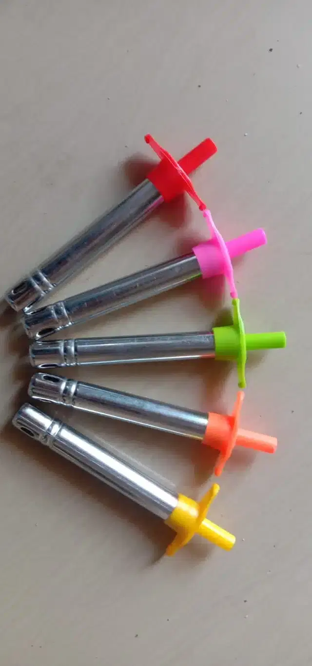 Stainless Steel Gas Lighter, Multicolor, Pack of 5