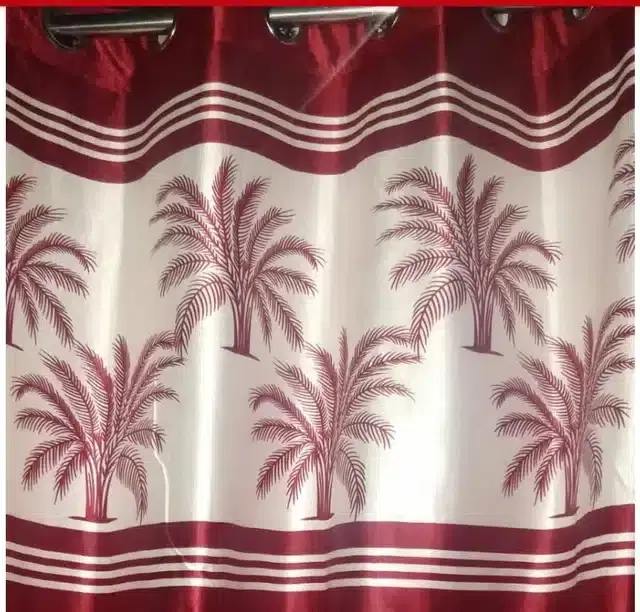 Window Curtains, Pack of 2, Maroon, 5 feet