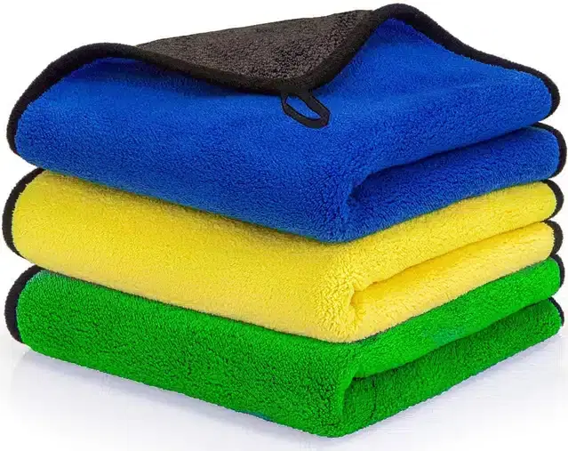 Cotton Blend Multipurpose Cleaning Towel, Multicolor, 40x30 cm, Pack of 3