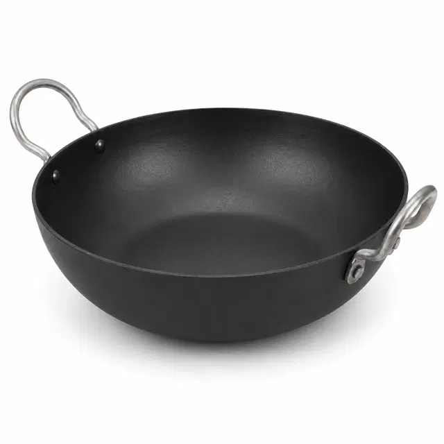 SimpleHome Iron Kadhai 2500 ml, 25cm