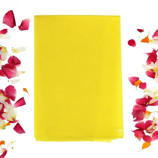 Mangal Bhavan Puja Cloth - Yellow (1 Mtr)