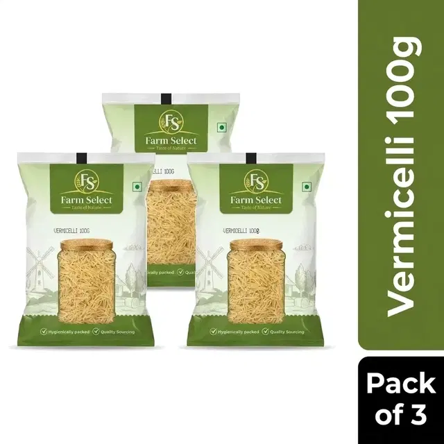 Farm Select Vermicelli 100 g (100 % Sooji) (Pack of 3)