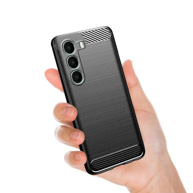 Rubber Back Cover For Itel A95 5G+, Black