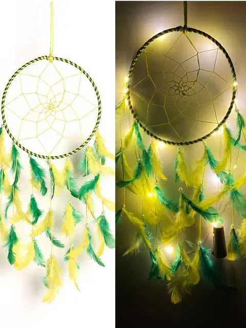 Feather Hanging Dream Catcher, Pack of 2, Multicolor, 49 cm, DU-084