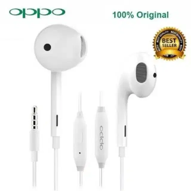 Oppo In-Ear 3.5 mm Wired Earphone with Mic, White