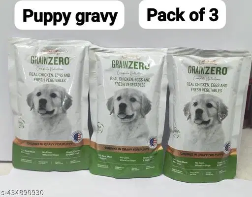 Signature Grain Zero Wet Puppy Food - Chicken Chunks in Gravy 150gm (pack of 3)__Wet food for puppies