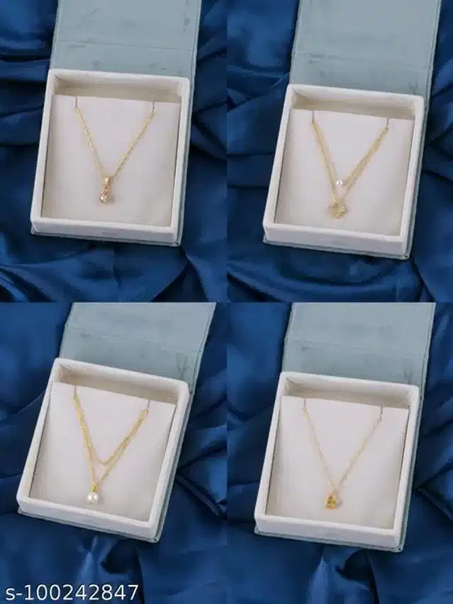 Chains for Women, Set of 4 (Gold)