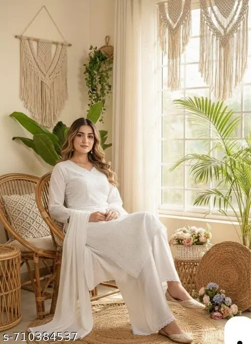 3 Piece Dress Set for Women (White, XS)
