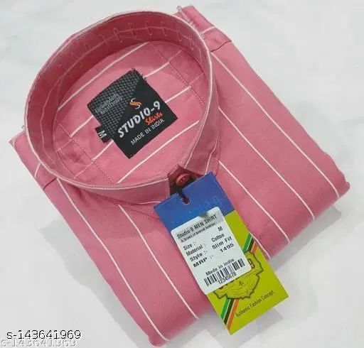 Cotton Blend Checked Shirt for Men, Pink (M) Pack of 1