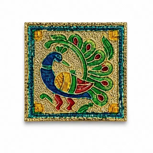 Decorative Pooja Chowki For God Idol 2x2 Inch