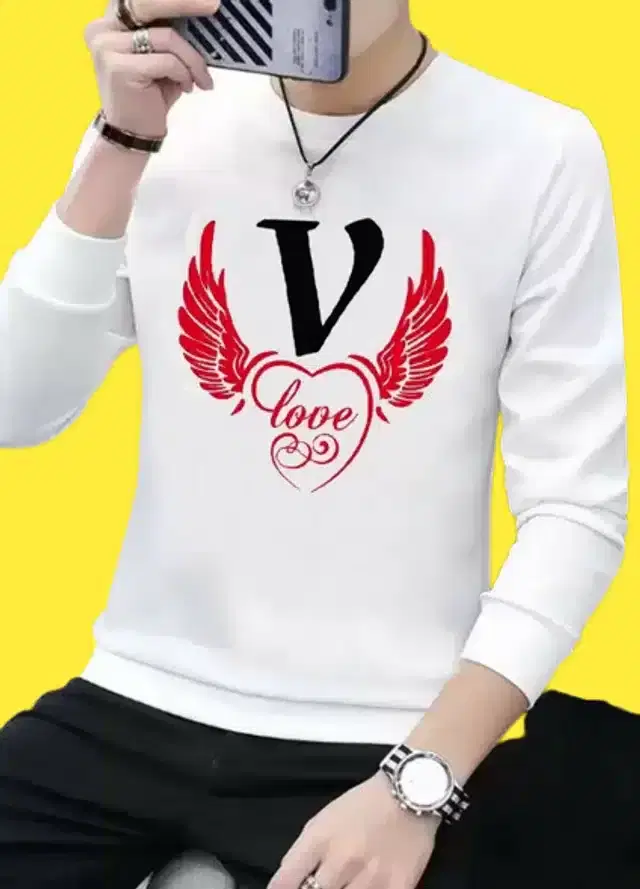 Long Sleeves T-Shirt for Men (White, XXL)