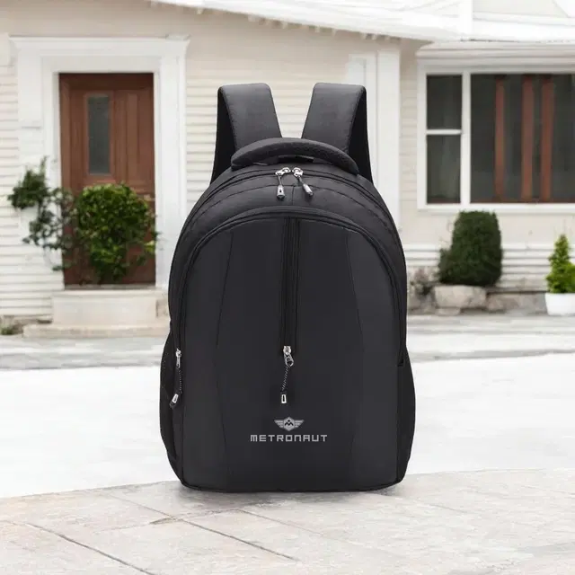 Polyester Backpack for Men & Women, Black
