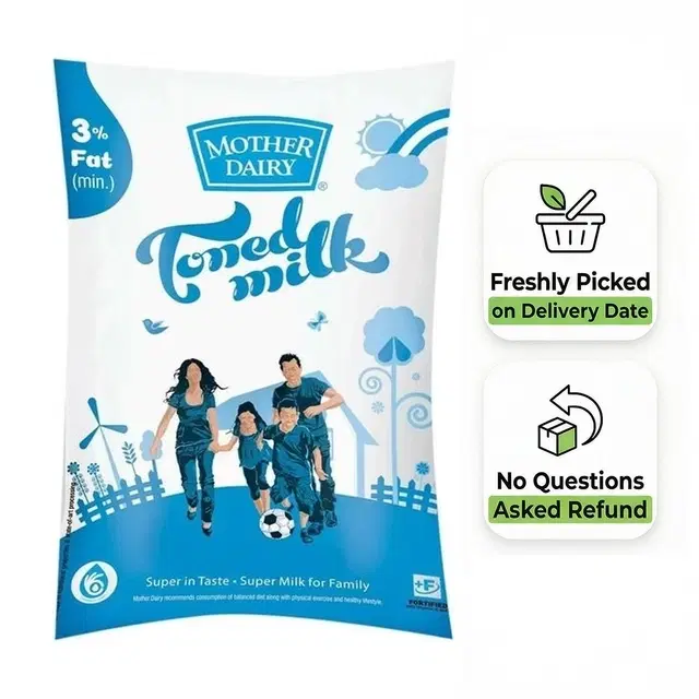 Mother Dairy Toned Milk 1 L