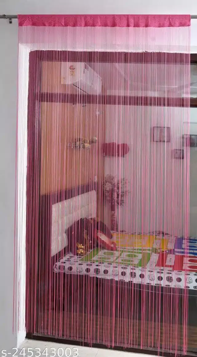 Curtains for Door, Pink, 7 Feet