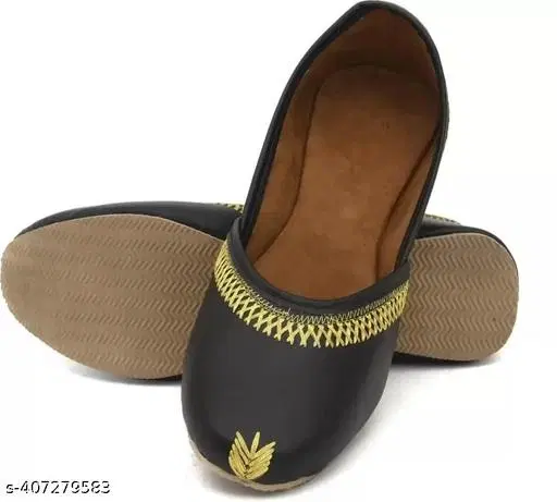 Juttis for Women (Black, 8)