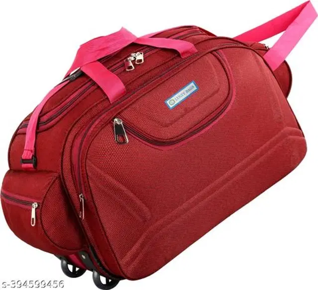 Polyester Duffel Bags, Red