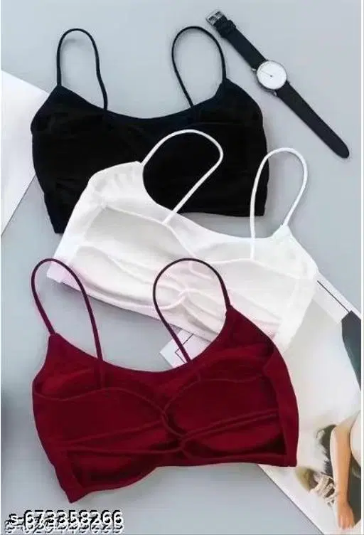 Everyday Bandeau Bra for Women, Pack of 3 (Multicolor, M)