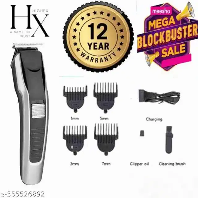 Rechargeable Trimmer for Men, Black