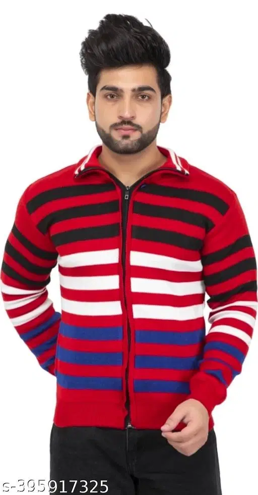 Full Sleeves Sweater for Men (Multicolor, M)