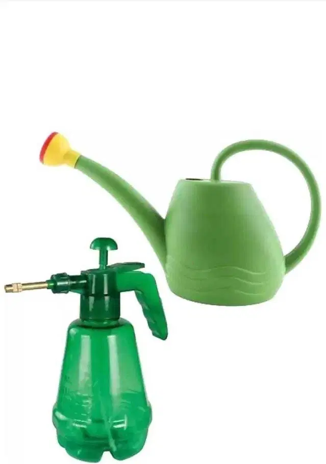 Garden Water Sprayer Bottle & Can, Green, Set of 2