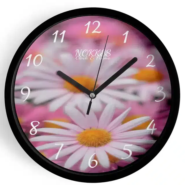 Plastic Printed Wall Clock, Multicolor, 7 Inches