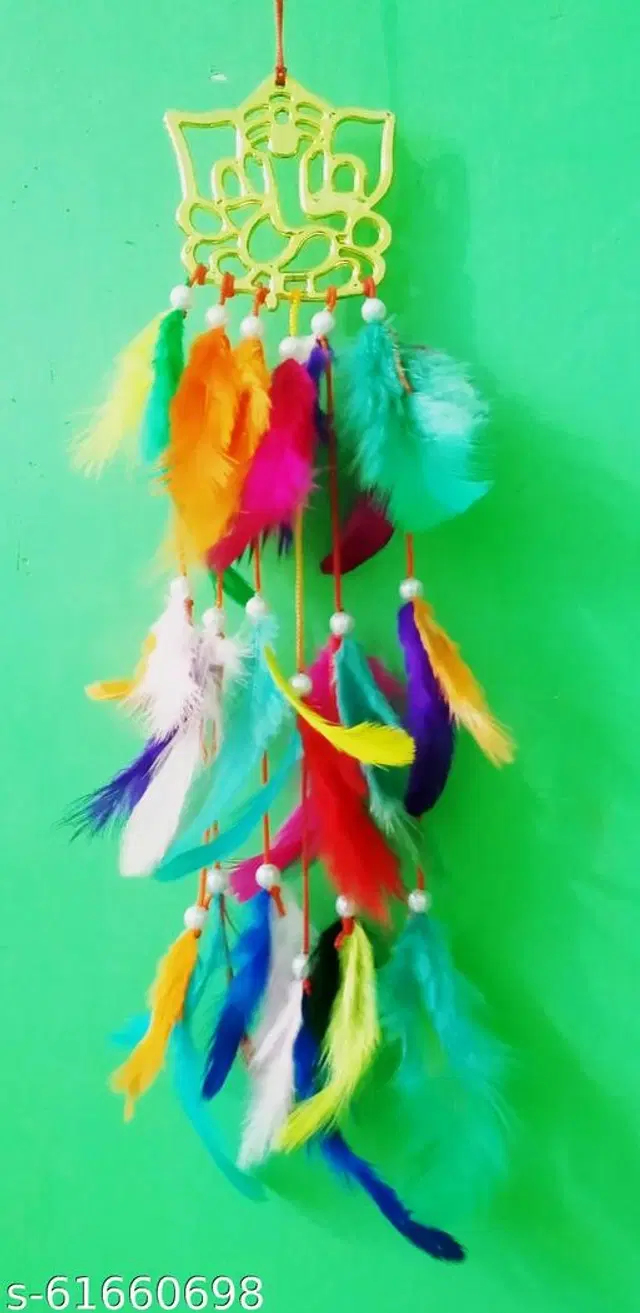 Feather Wall Hanging Dream Catcher, Multicolor