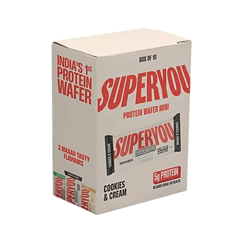 Superyou Cookies & Cream 5 g Protein Wafer Mini, 20 g