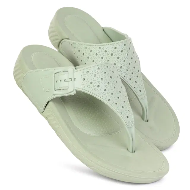 Flipflops for Women (Green, 6)