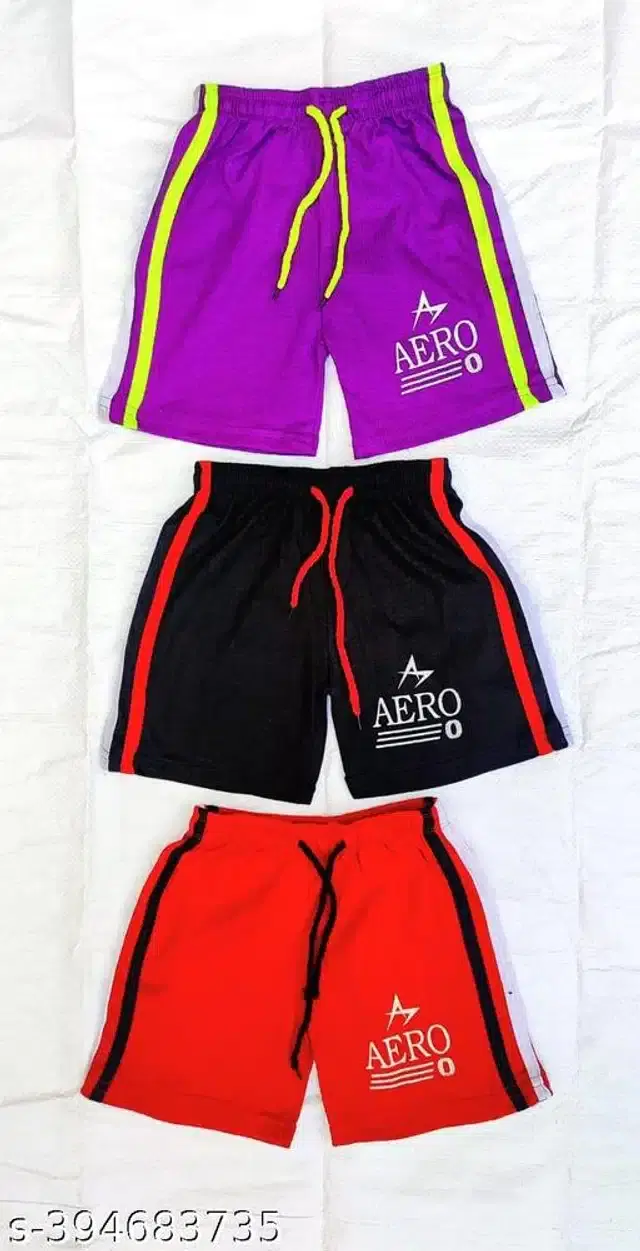 Cotton Blend Shorts for Infants, Pack of 3 (Multicolor, 3-6 Months)