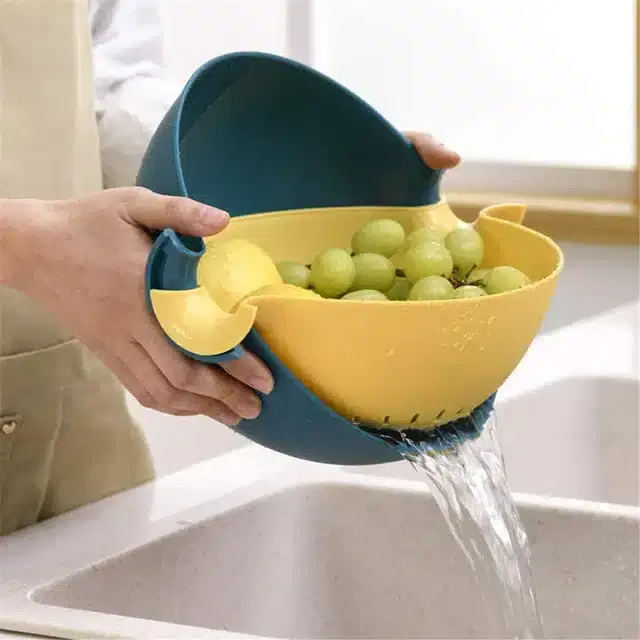 Vegetables & Fruit Draining Basket Strainer, Multicolor