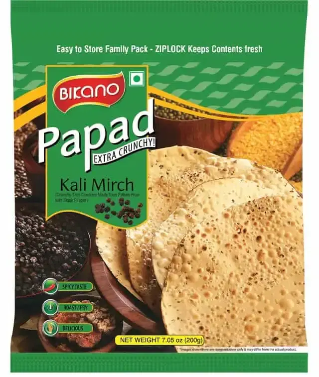 Bikano Papad Kali Mirch 200 g