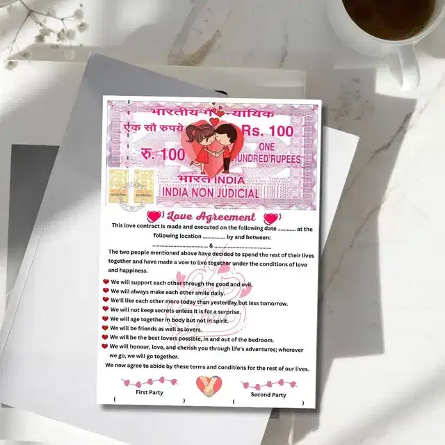 Contract Agreement Paper, Multicolor