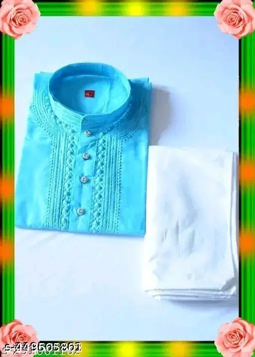 Cotton Kurta Set for Men (L)
