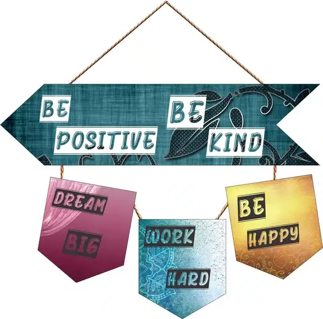 Wooden Wall Hangers for Office and Living Room, Multicolor