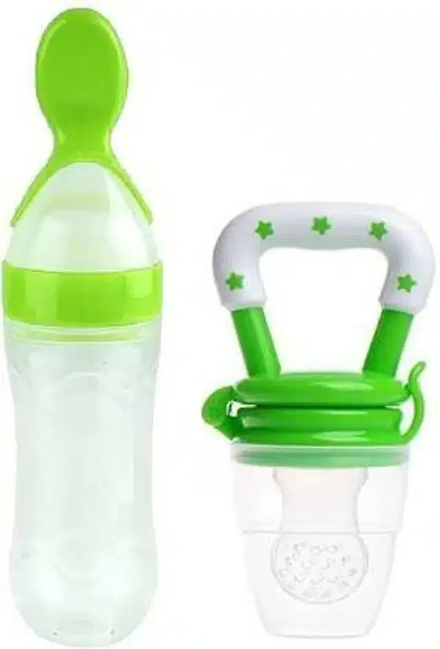 Silicone Food & Fruit Feeder for Kids, Multicolor, Set of 2