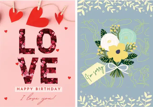 Birthday Greeting Cards, Multicolor
