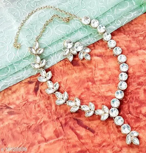 Stylish Kundan & Alloy Women’S Jewellery Set for Women, White