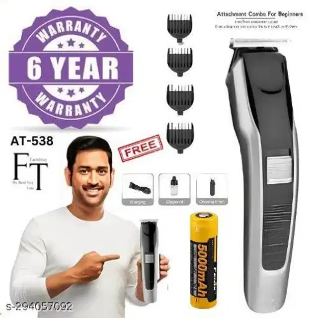 ABS Plastic Trimmer for Men, Black & Grey
