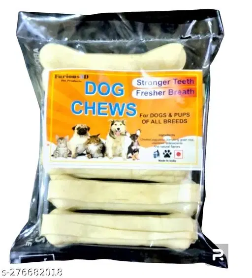 Rawhide Pressed Calcium Bone For All Breed Dogs ,250 GM , (Pack of 1)